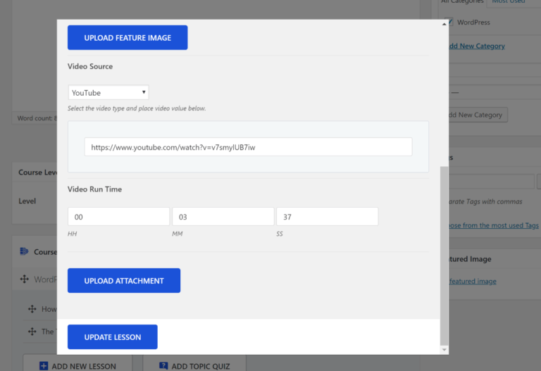 Add lesson in Tutor LMS